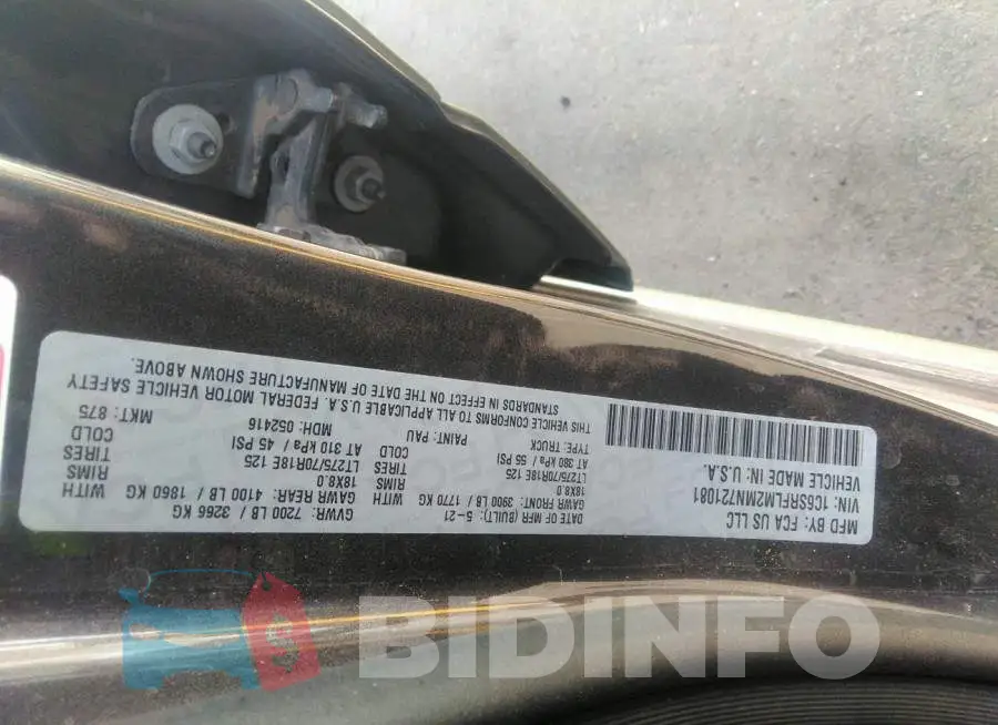 1C6SRFLM2MN721081 Photo# 9