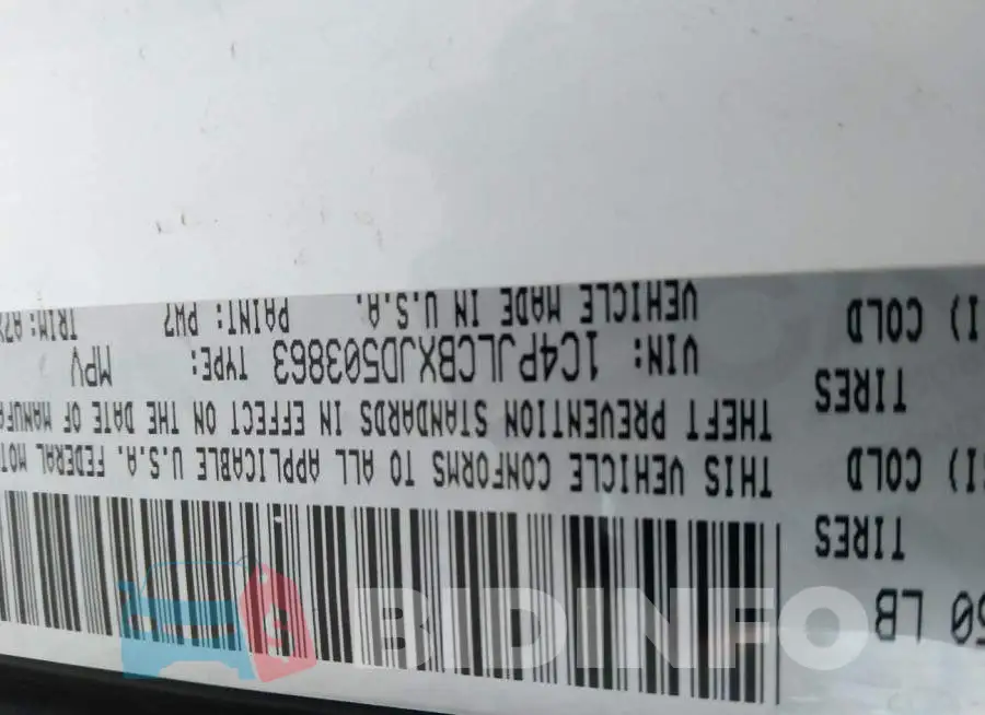 1C4PJLCBXJD503863 Photo# 9
