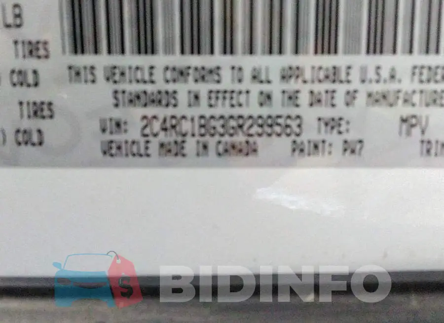 2C4RC1BG3GR299563 Photo# 9