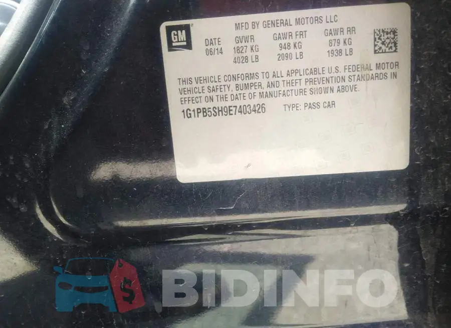 1G1PB5SH9E7403426 Photo# 9