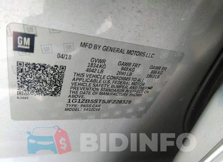 1G1ZB5ST5JF228329 Photo# 9