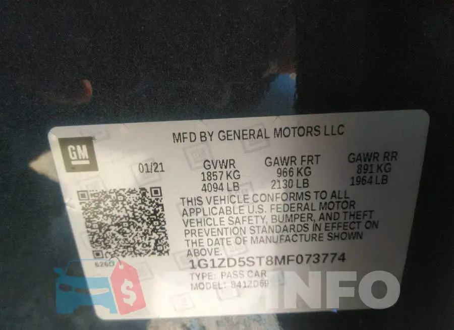 1G1ZD5ST8MF073774 Photo# 9