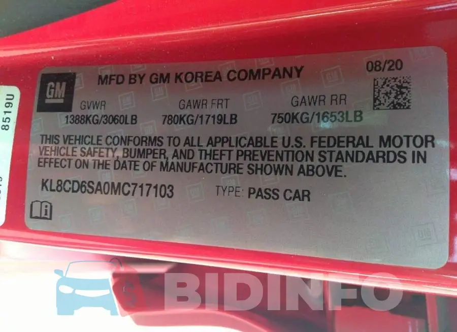 KL8CD6SA0MC717103 Photo# 9