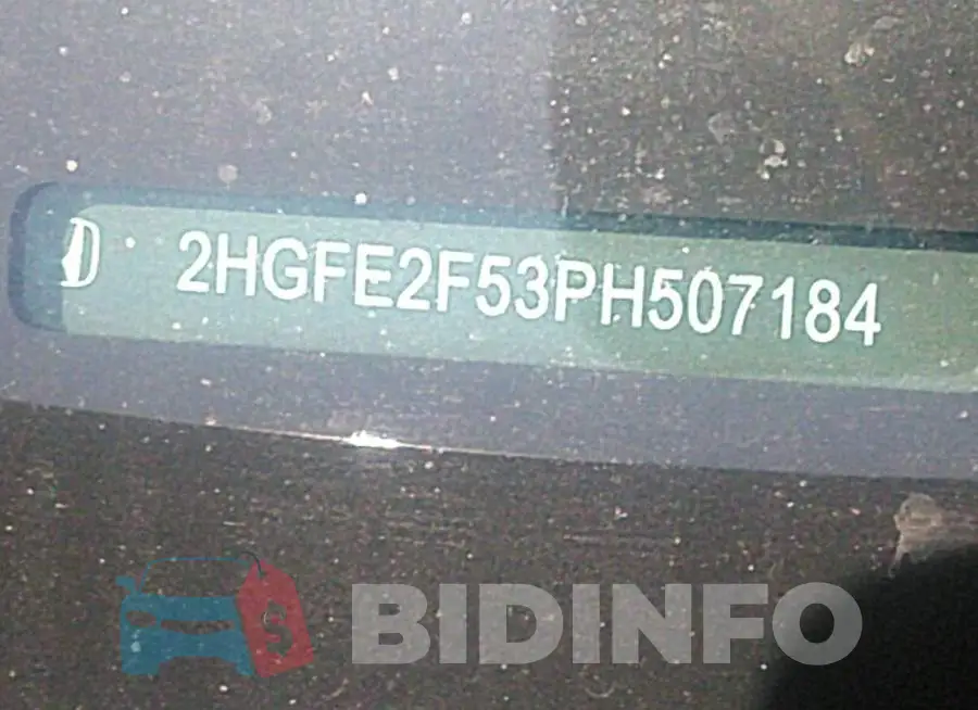 2HGFE2F53PH507184 Photo# 9