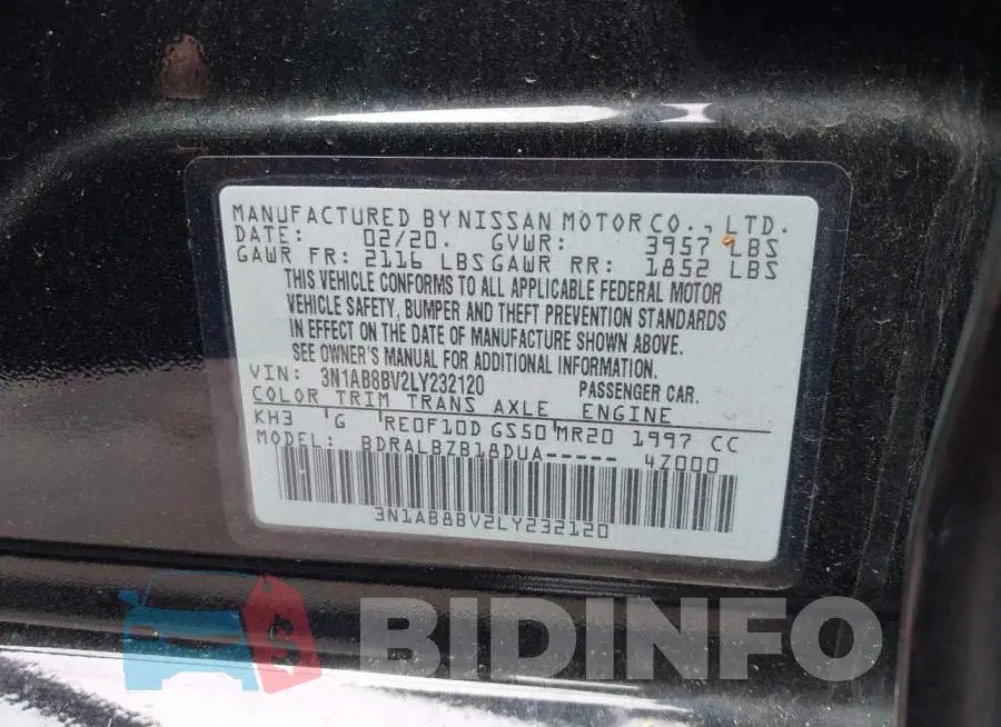 3N1AB8BV2LY232120 Photo# 9