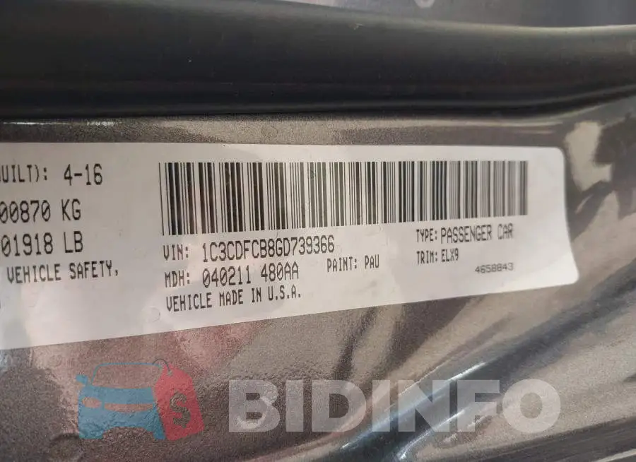 1C3CDFCB8GD739366 Photo# 9