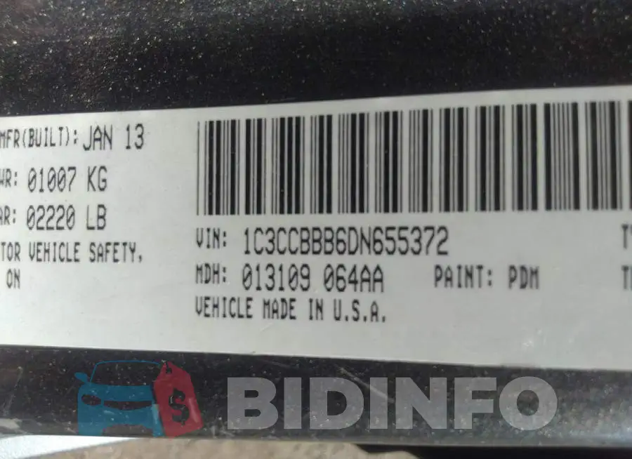 1C3CCBBB6DN655372 Photo# 9