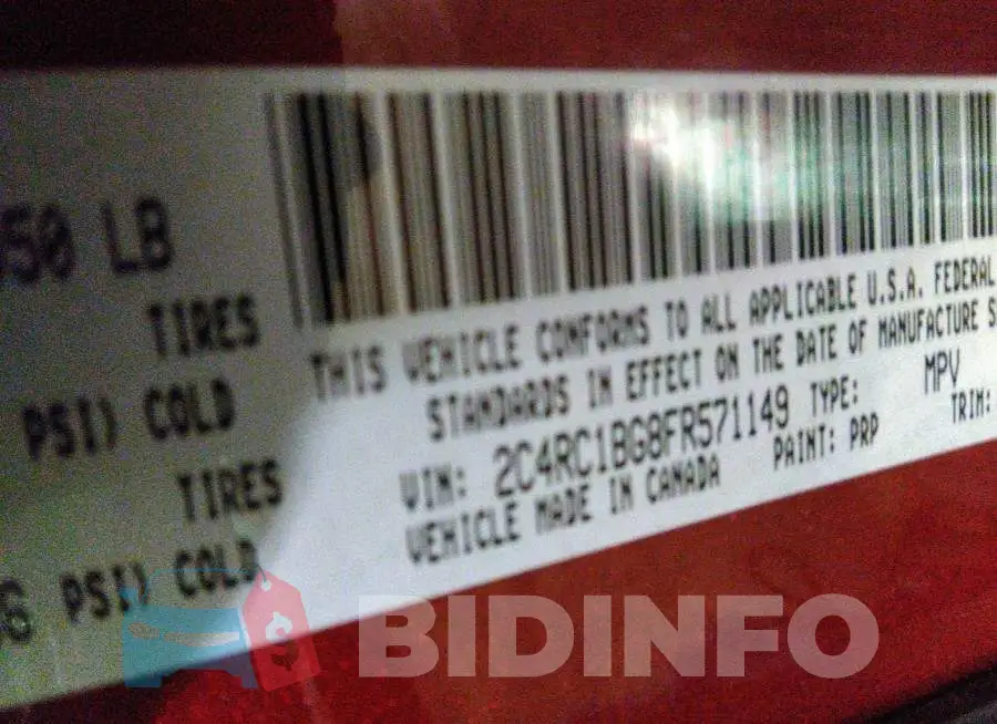 2C4RC1BG8FR571149 Photo# 9