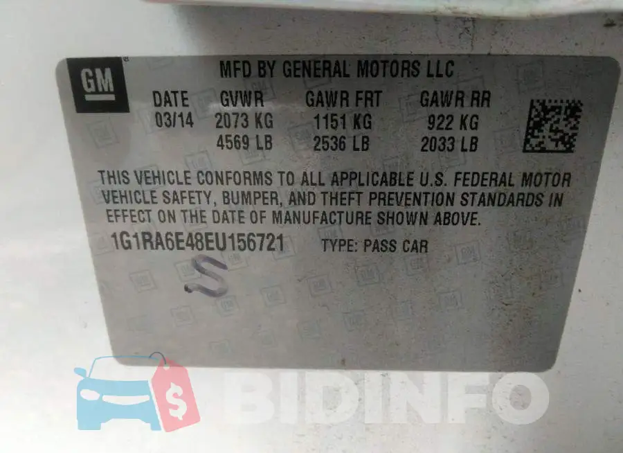 1G1RA6E48EU156721 Photo# 9