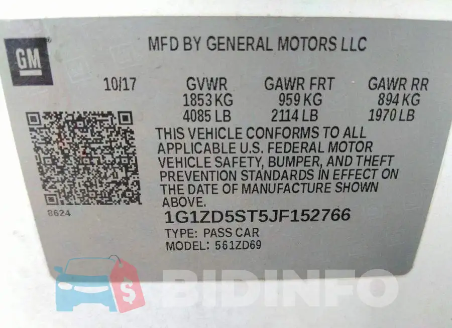1G1ZD5ST5JF152766 Photo# 9