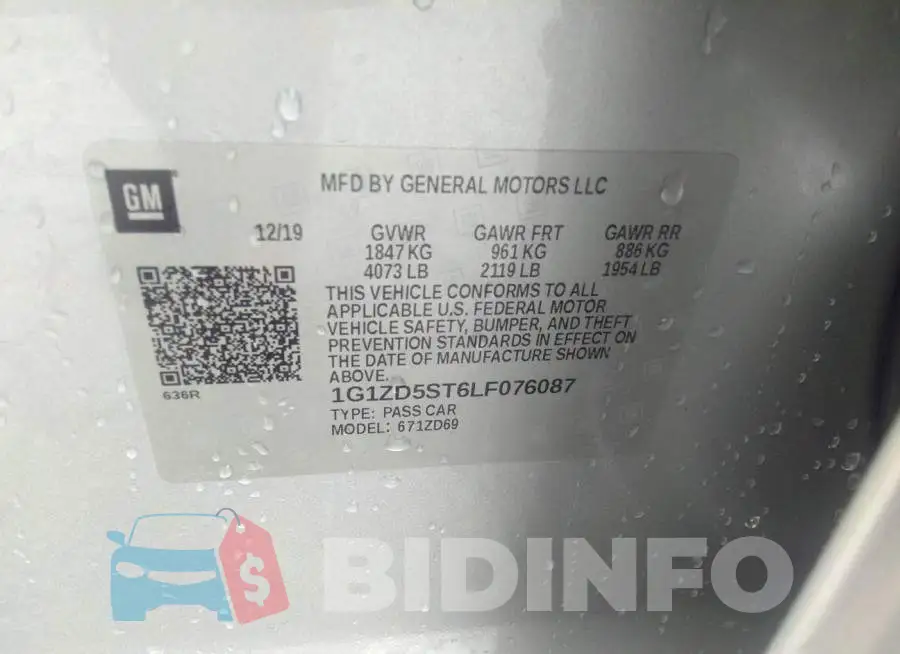 1G1ZD5ST6LF076087 Photo# 9
