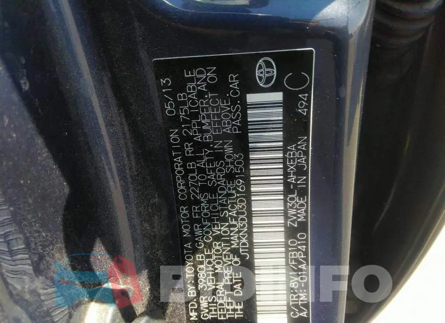 JTDKN3DU3D1691503 Photo# 9