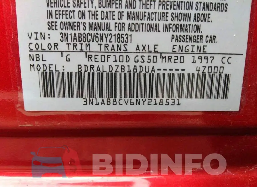 3N1AB8CV6NY218531 Photo# 9