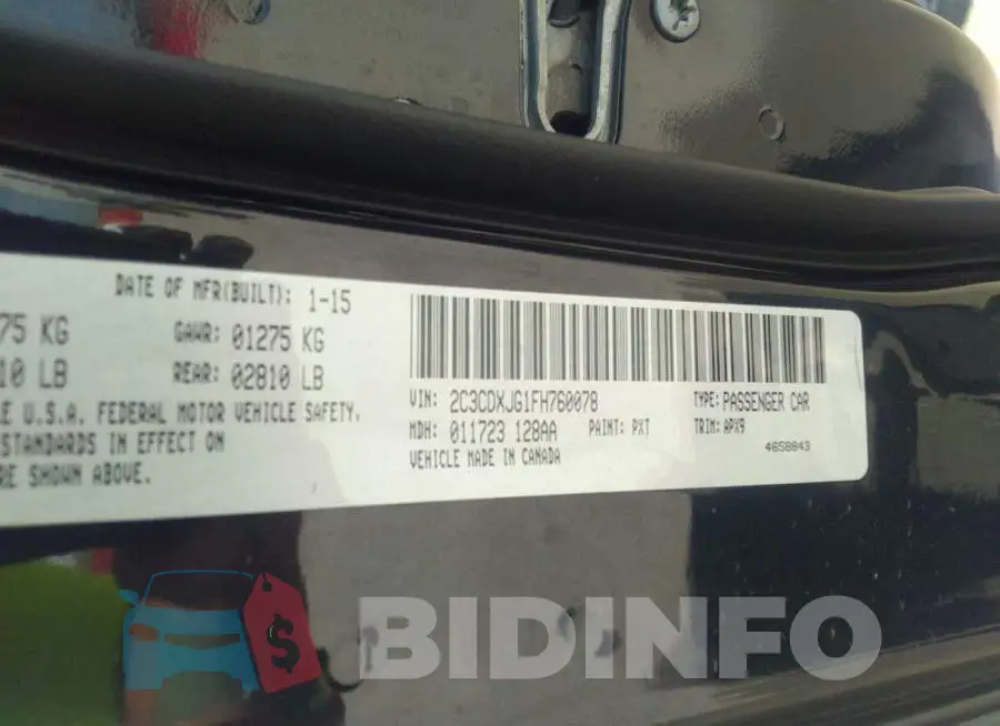 2C3CDXJG1FH760078 Photo# 9