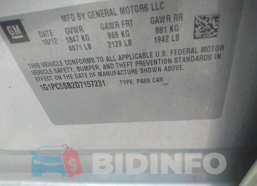 1G1PC5SB2D7157231 Photo# 9