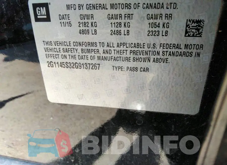 2G1145S32G9137267 Photo# 8