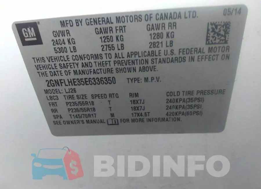 2GNFLHE35E6336350 Photo# 9