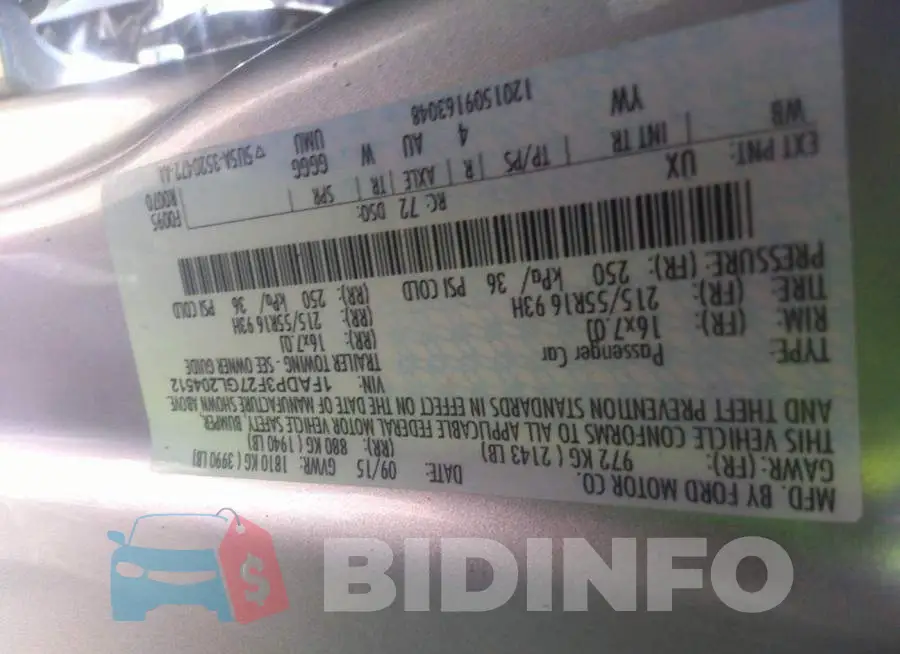 1FADP3F27GL204512 Photo# 9