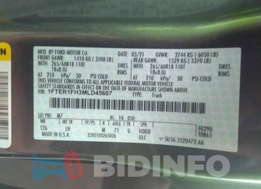 1FTER1FH3MLD45607 Photo# 9