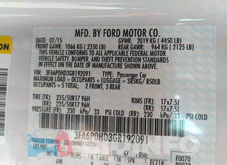 3FA6P0HD3GR192091 Photo# 9