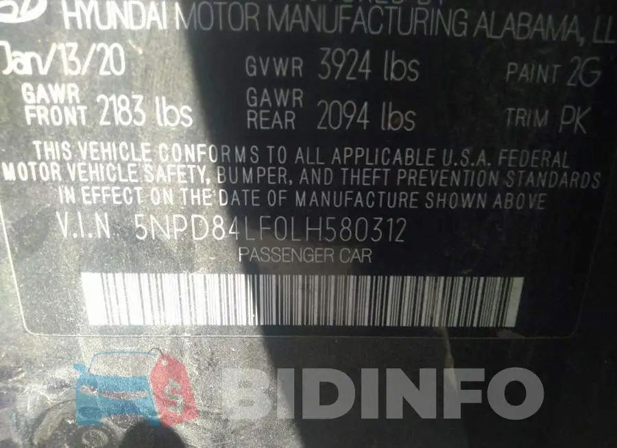 5NPD84LF0LH580312 Photo# 9