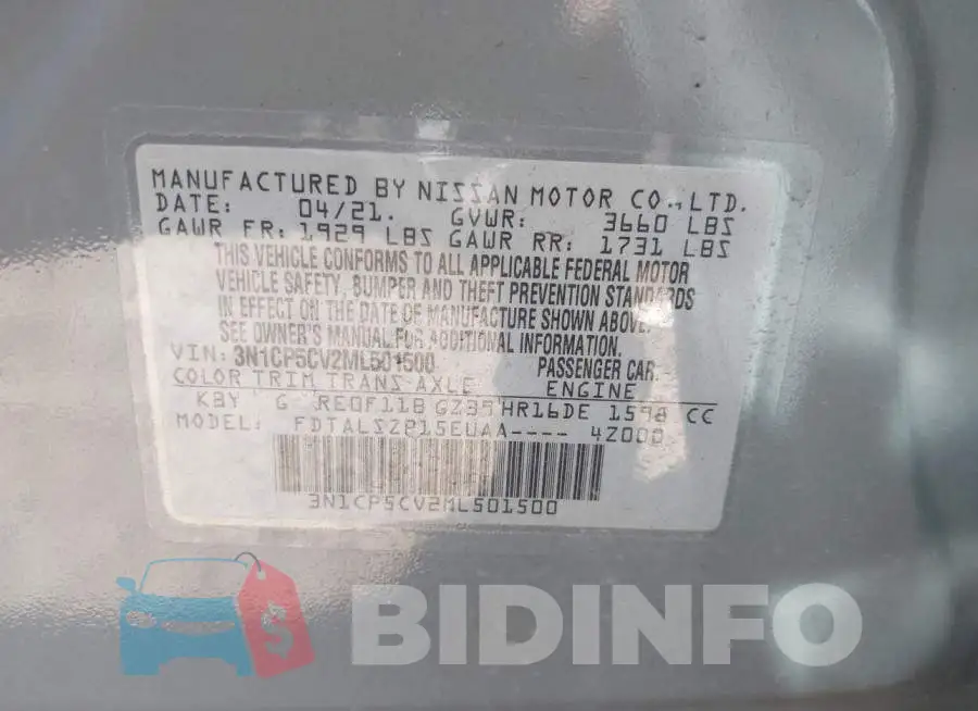 3N1CP5CV2ML501500 Photo# 9