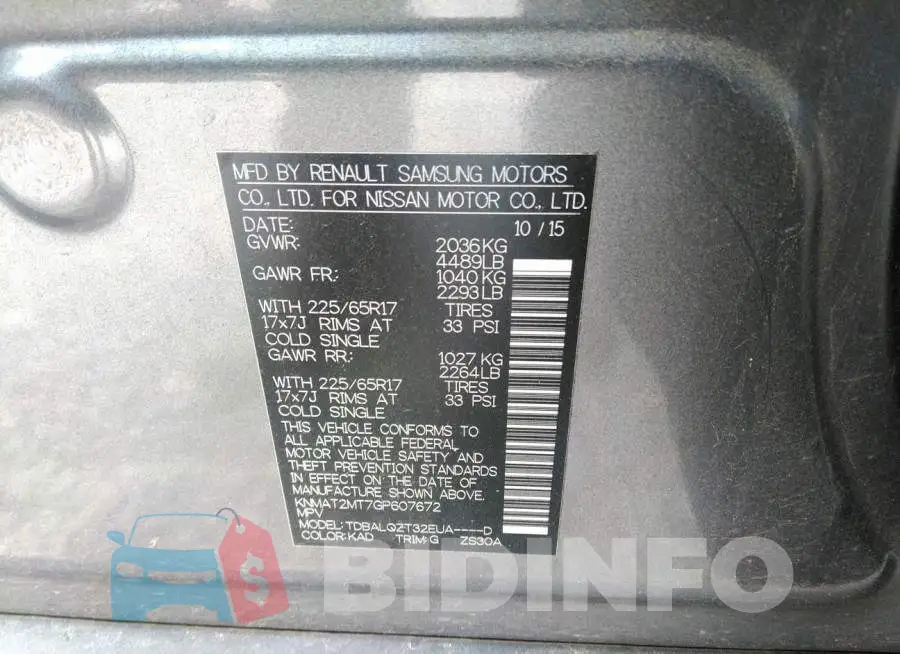KNMAT2MT7GP607672 Photo# 9