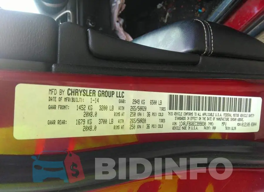1C4RJFBG6EC399830 Photo# 9
