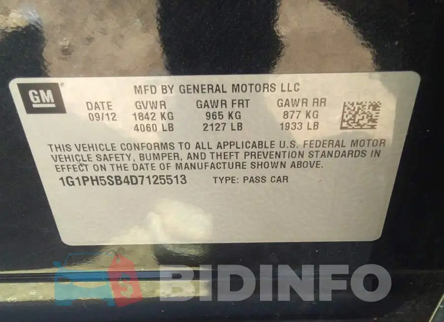 1G1PH5SB4D7125513 Photo# 9