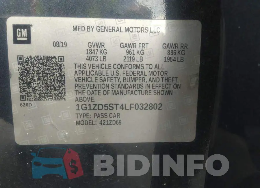 1G1ZD5ST4LF032802 Photo# 9