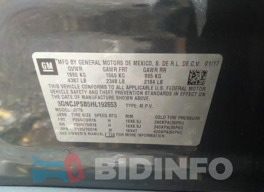 3GNCJPSB5HL192653 Photo# 9