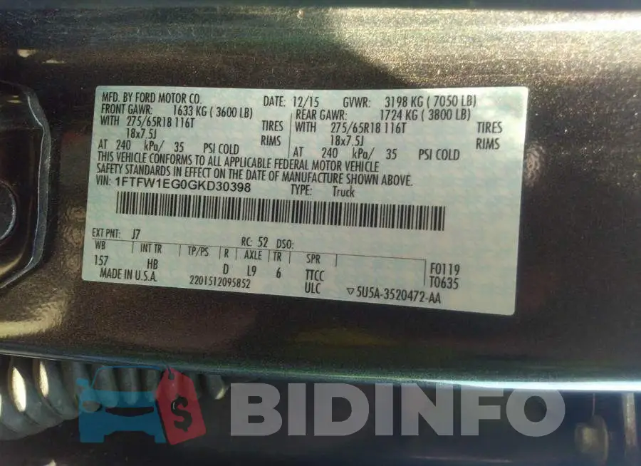 1FTFW1EG0GKD30398 Photo# 9