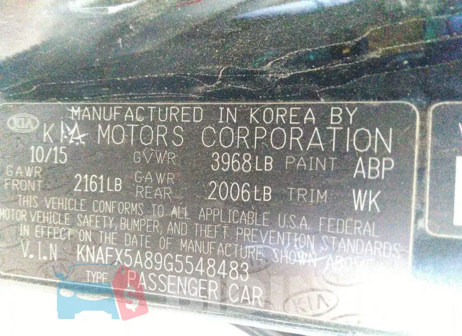 KNAFX5A89G5548483 Photo# 9