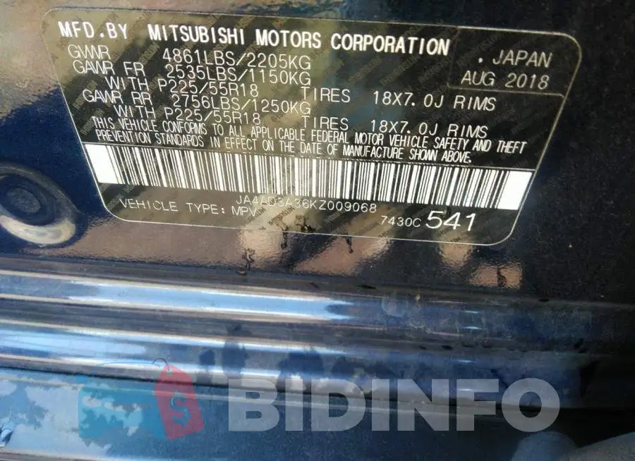 JA4AD3A36KZ009068 Photo# 9