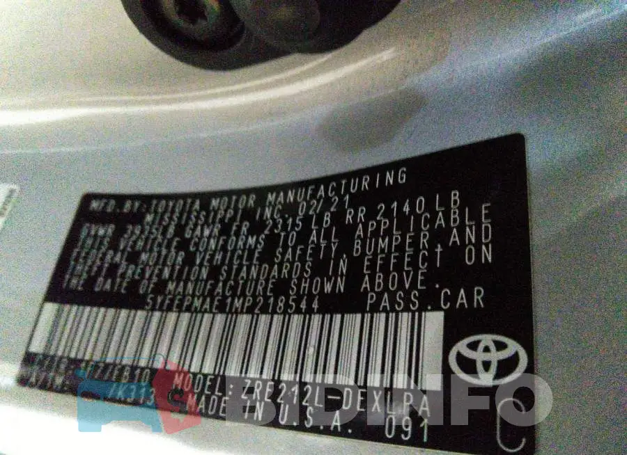 5YFEPMAE1MP218544 Photo# 9