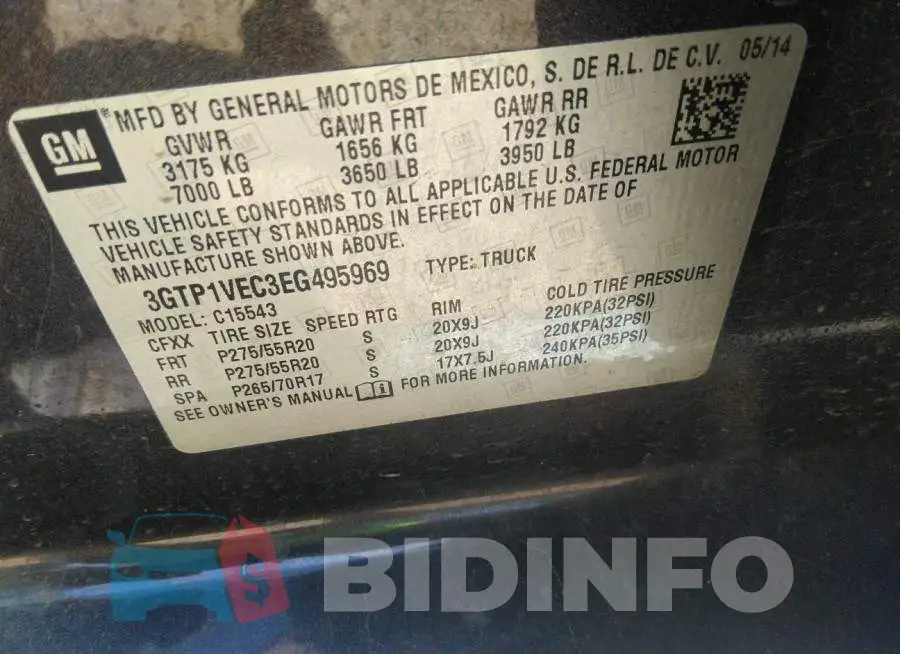 3GTP1VEC3EG495969 Photo# 9