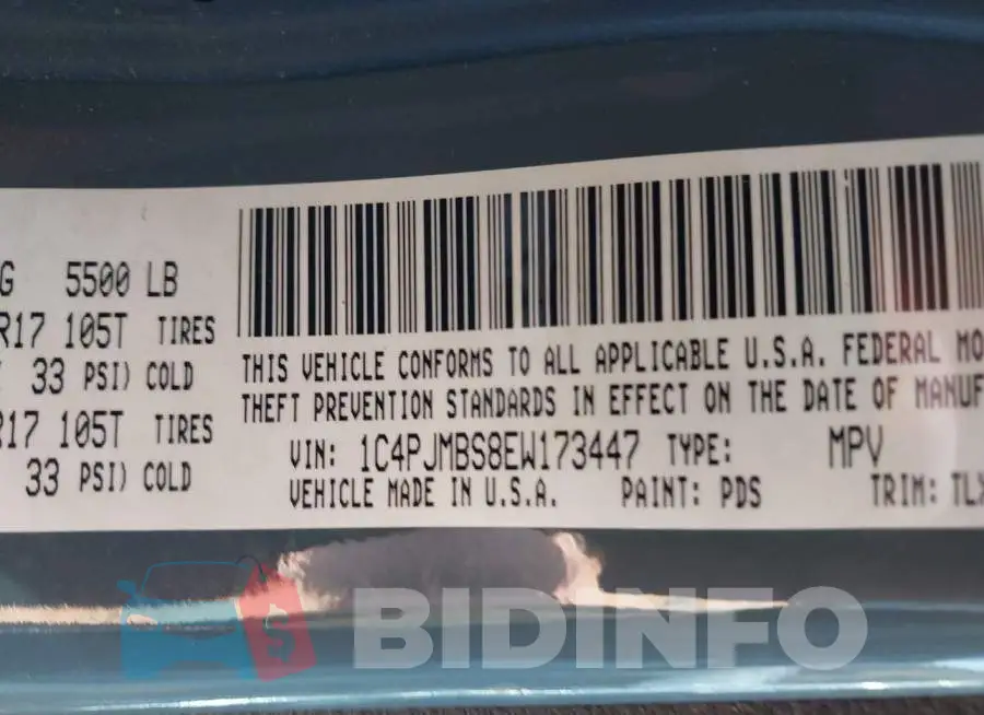 1C4PJMBS8EW173447 Photo# 9