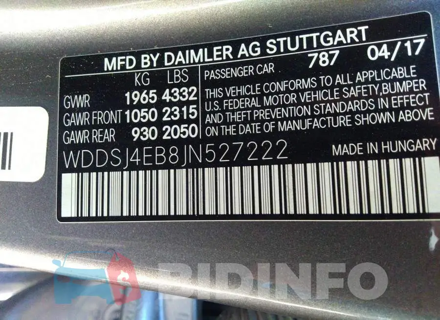 WDDSJ4EB8JN527222 Photo# 9