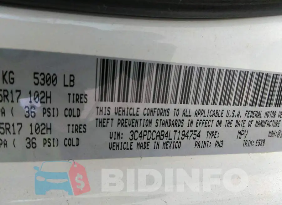 3C4PDCAB4LT194754 Photo# 9