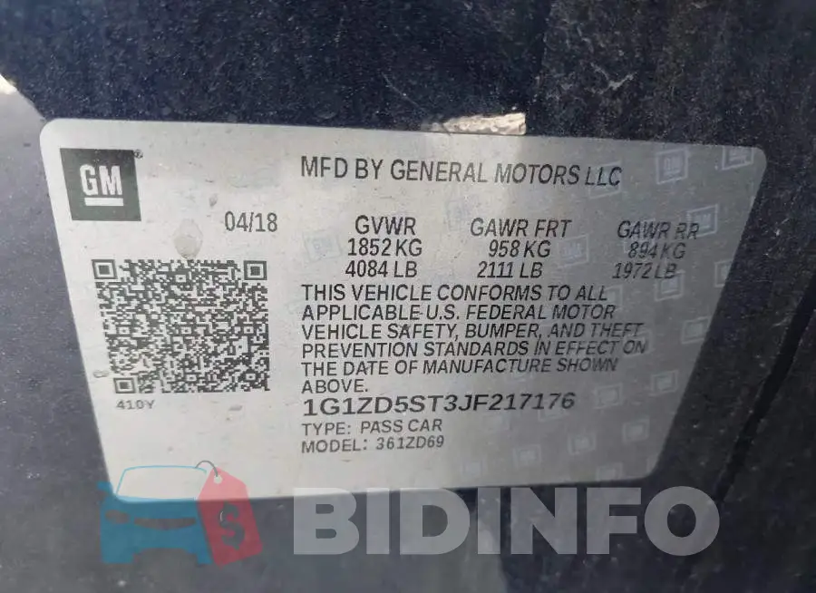 1G1ZD5ST3JF217176 Photo# 9