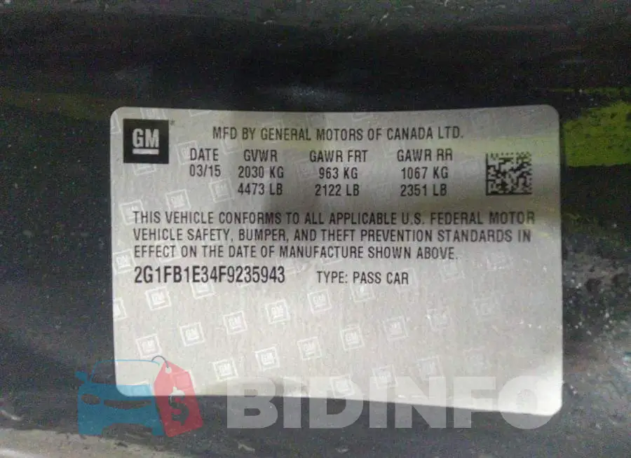 2G1FB1E34F9235943 Photo# 9