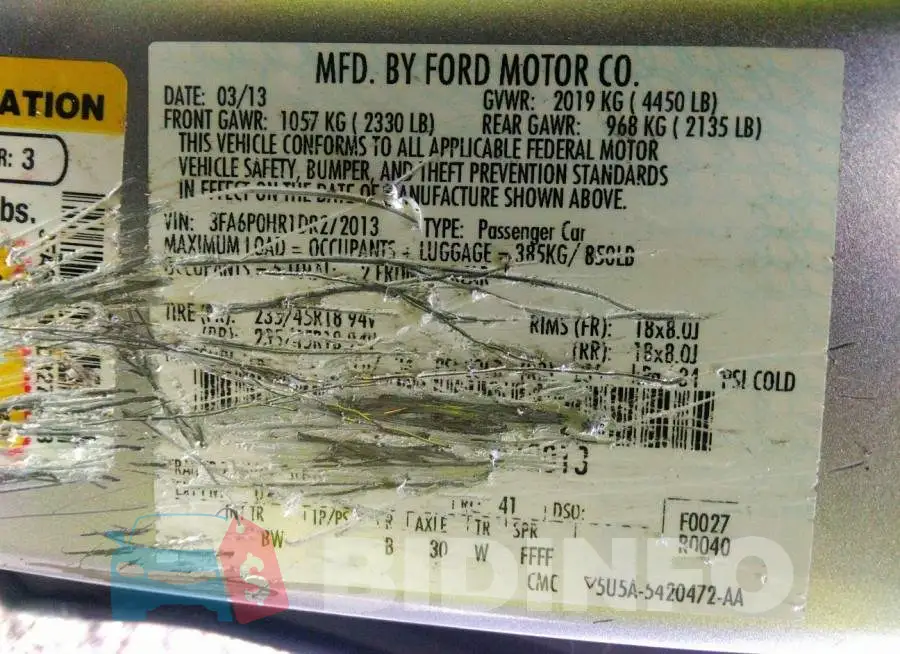 3FA6P0HR1DR272013 Photo# 9
