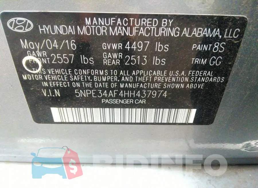 5NPE34AF4HH437974 Photo# 9
