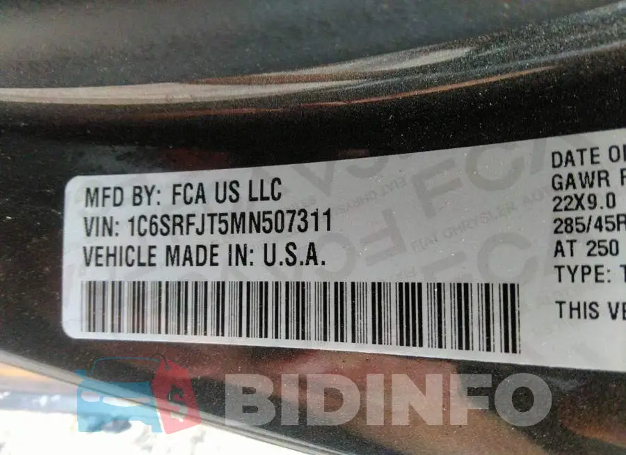 1C6SRFJT5MN507311 Photo# 9