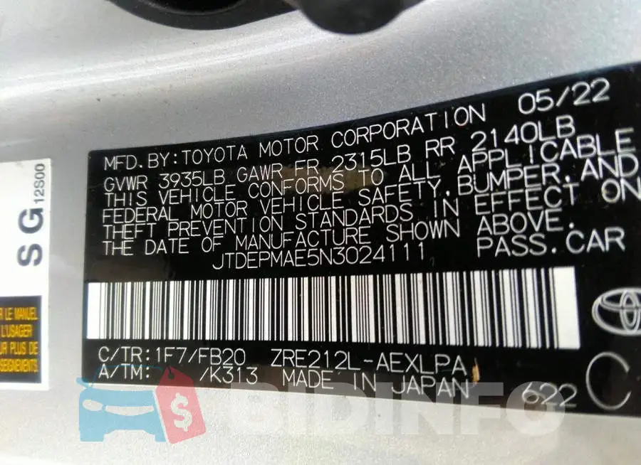 JTDEPMAE5N3024111 Photo# 9