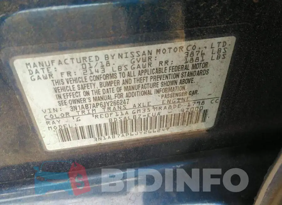 3N1AB7AP6JY266247 Photo# 9