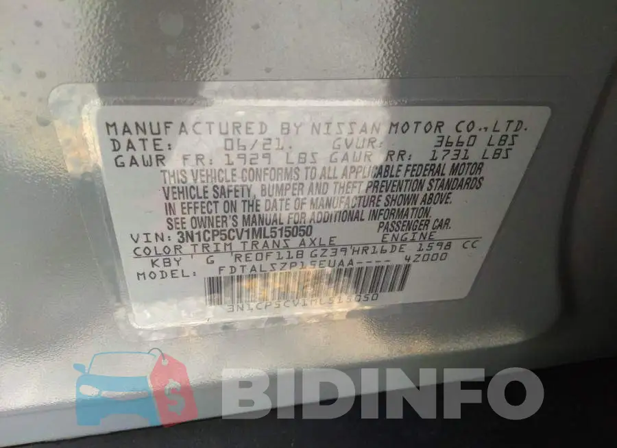 3N1CP5CV1ML515050 Photo# 9