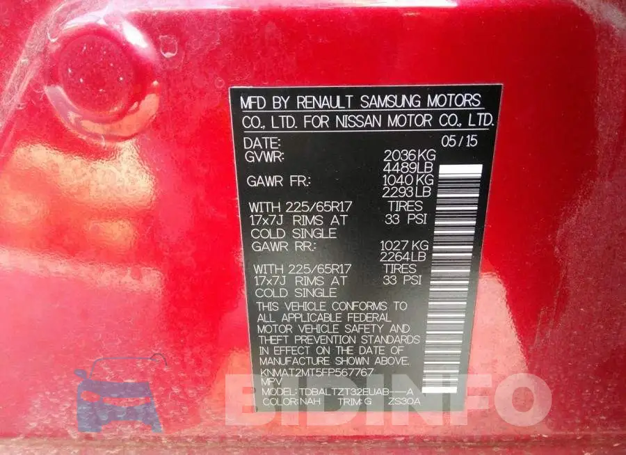 KNMAT2MT5FP567767 Photo# 9