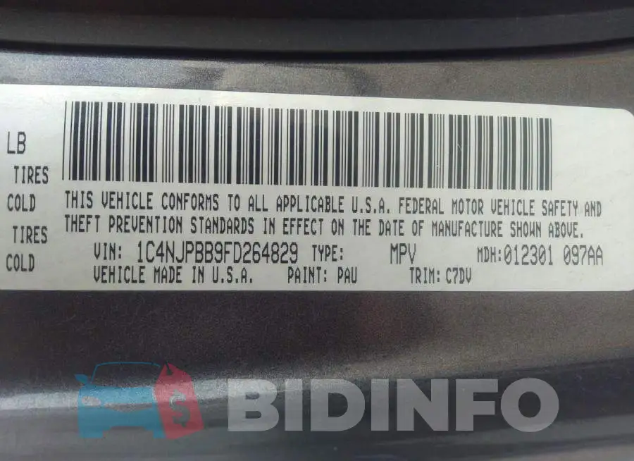 1C4NJPBB9FD264829 Photo# 9