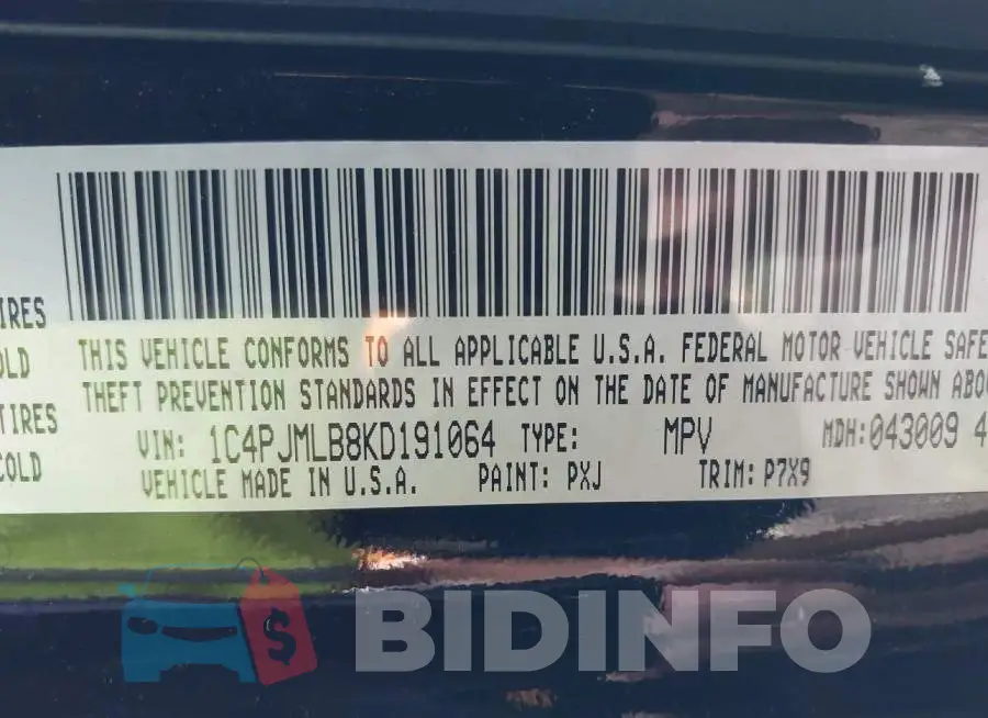 1C4PJMLB8KD191064 Photo# 9